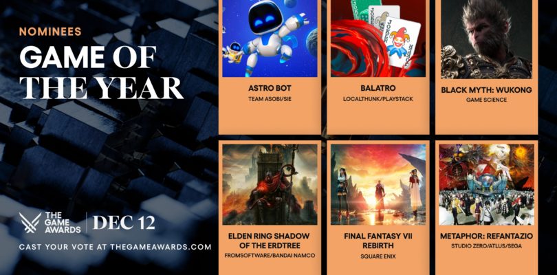 ¡Ya están aquí los nominados a los The Game Awards! Participa en la votación